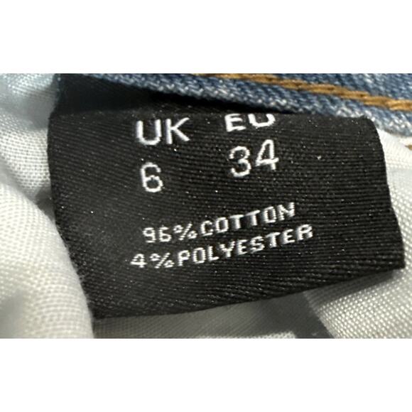 Nasty Gal Womens Distressed High Waste‎ Blue Jeans, Size UK 6/ US 4 - Picture 6 of 6